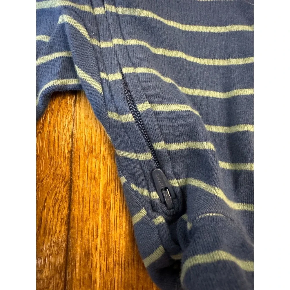 Carters Preemie Sleeper Baby Boy Striped Outfit Cotton Romper Blue Reborn Doll 2